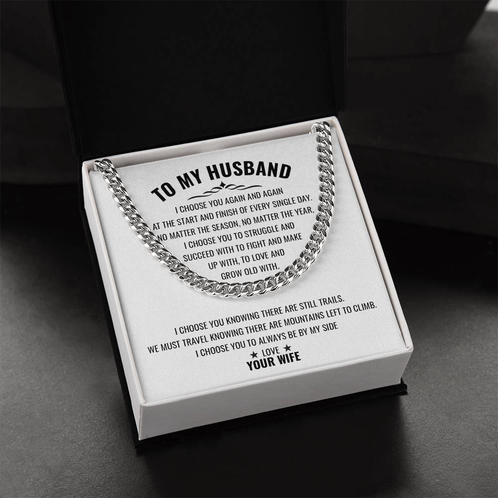 To My Husband | Cuban Link Chain