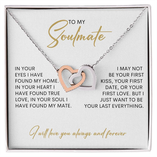 To My Soulmate | Interlocking Hearts necklace