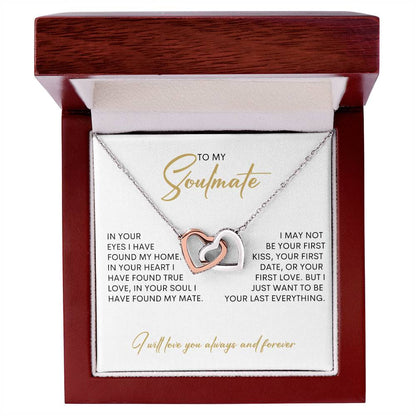 To My Soulmate | Interlocking Hearts necklace