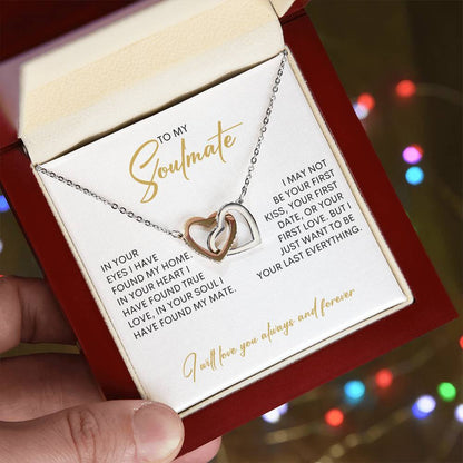 To My Soulmate | Interlocking Hearts necklace